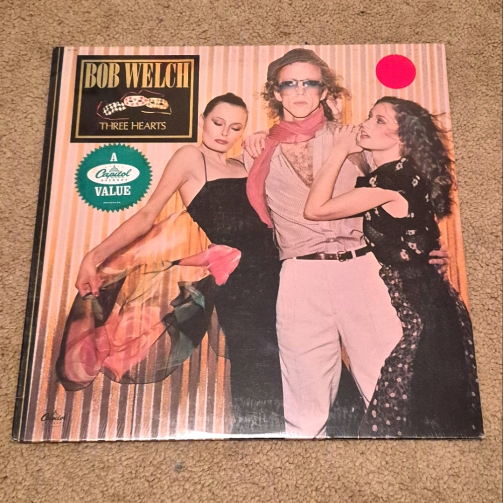 Vintage Bob Welch Three Hearts Vinyl Record
